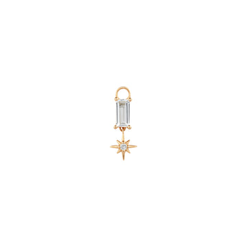 Estrella | White Topaz Starburst Earring Charm